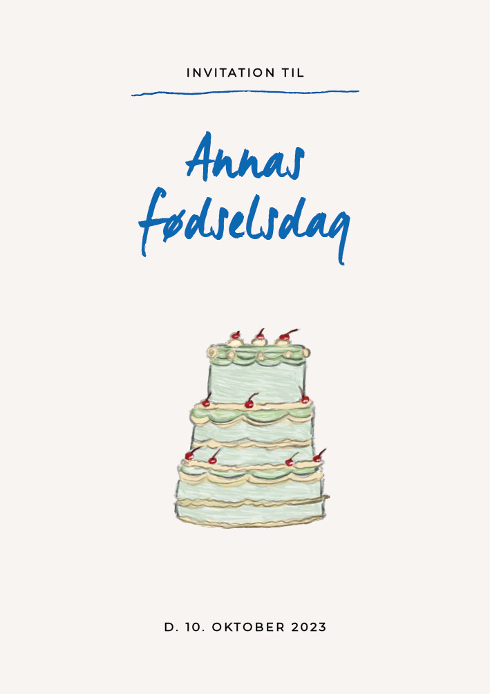 Invitationer - Anna fødselsdag